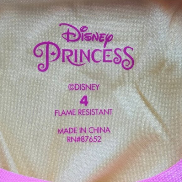 NEW Disney Princess Belle Short Sleeve Nightgown Pajama Size 4 - Picture 5 of 5